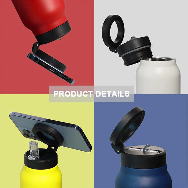 BYLOU - VACUUM INSULATED BOTTLE WITH MAGNETIC PHONE HOLDER