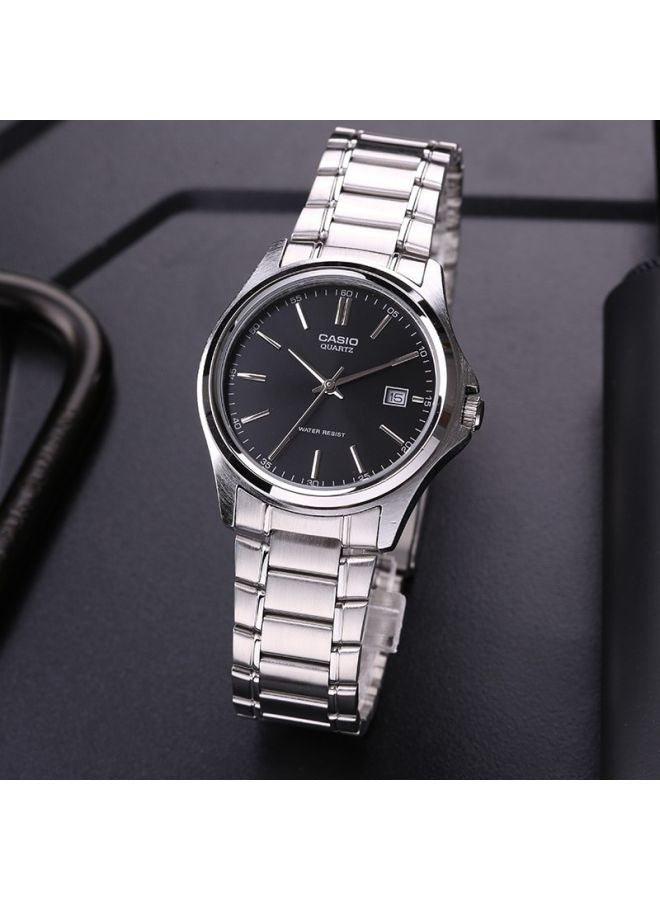 Men's Water Resistant Analog Wrist Watch MTP-1183A-1ADF - 39 mm - Silver